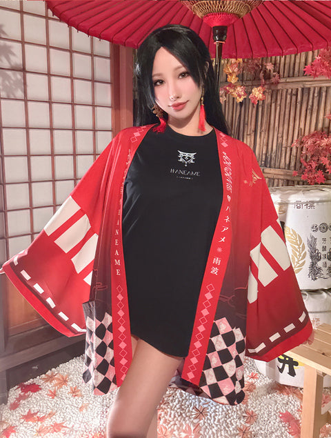 ⛩️Lustful Gost Miko ⛩️《 Japan Haori & T-SHIRT》Clothing