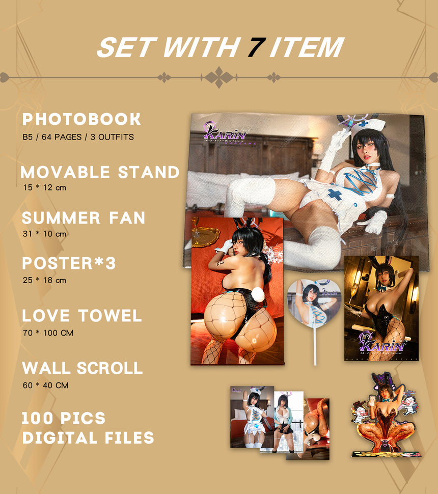 💛Blue Archive💛《KarinnKakudate》cosplay Photobook Towel wall scroll (option) HaneAme Vol. 51